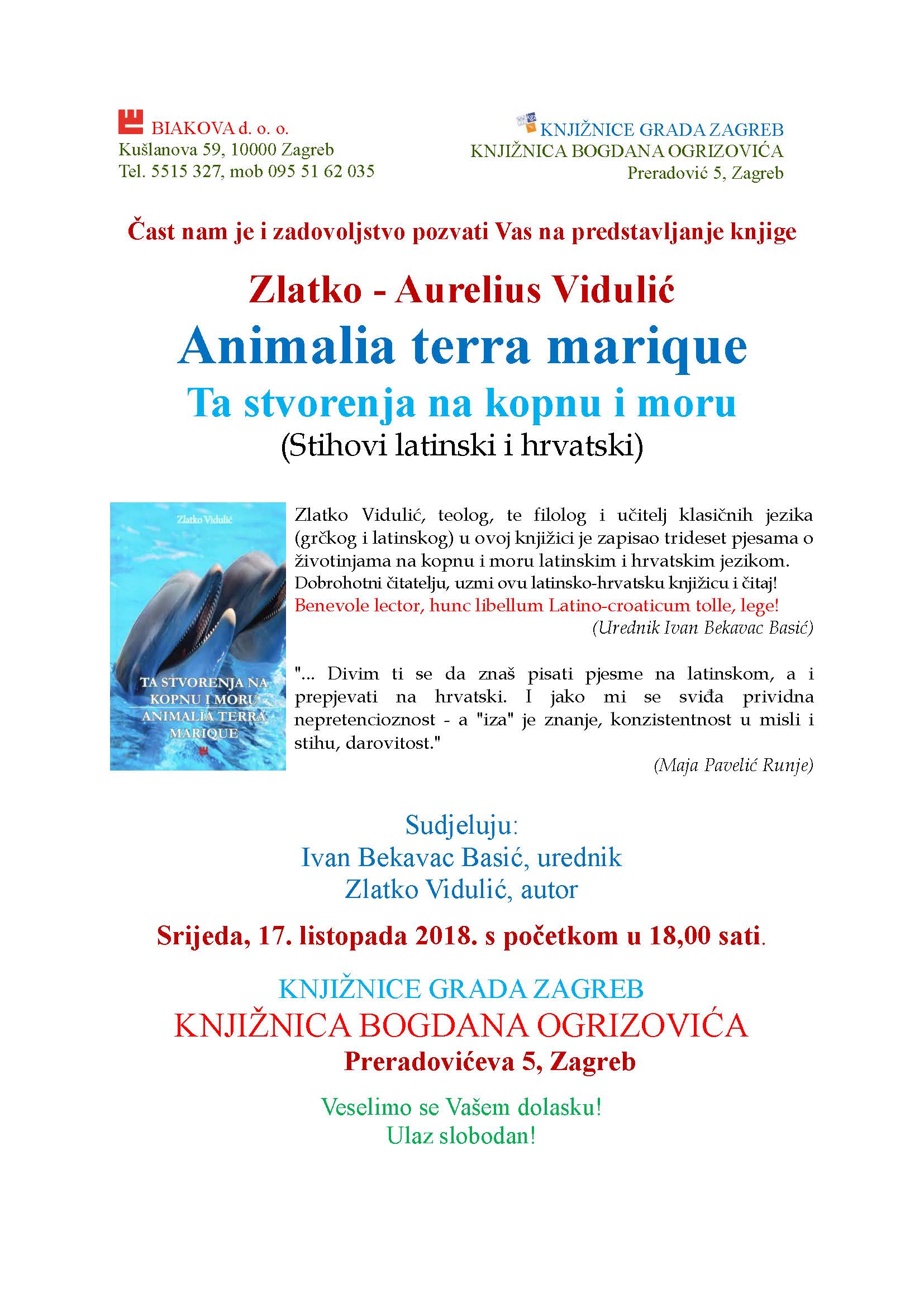 Vidulic Animalia predstavljanje 17 10 2015 OGRIZOVIC sa slikom II